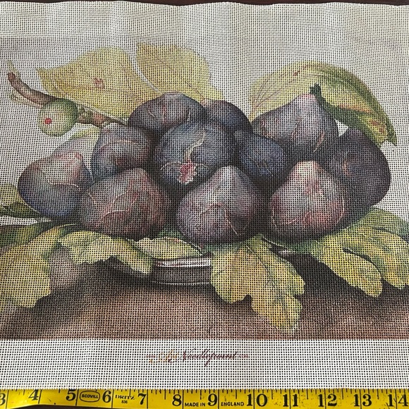 Large Plate of Figs Needlepoint Canvas ( NWOT) - Picture 11 of 13